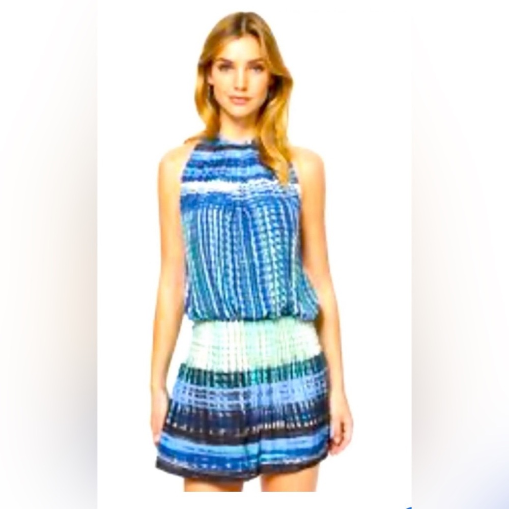 Ramy Brook Paris Warp-Print Mini Dress size S
